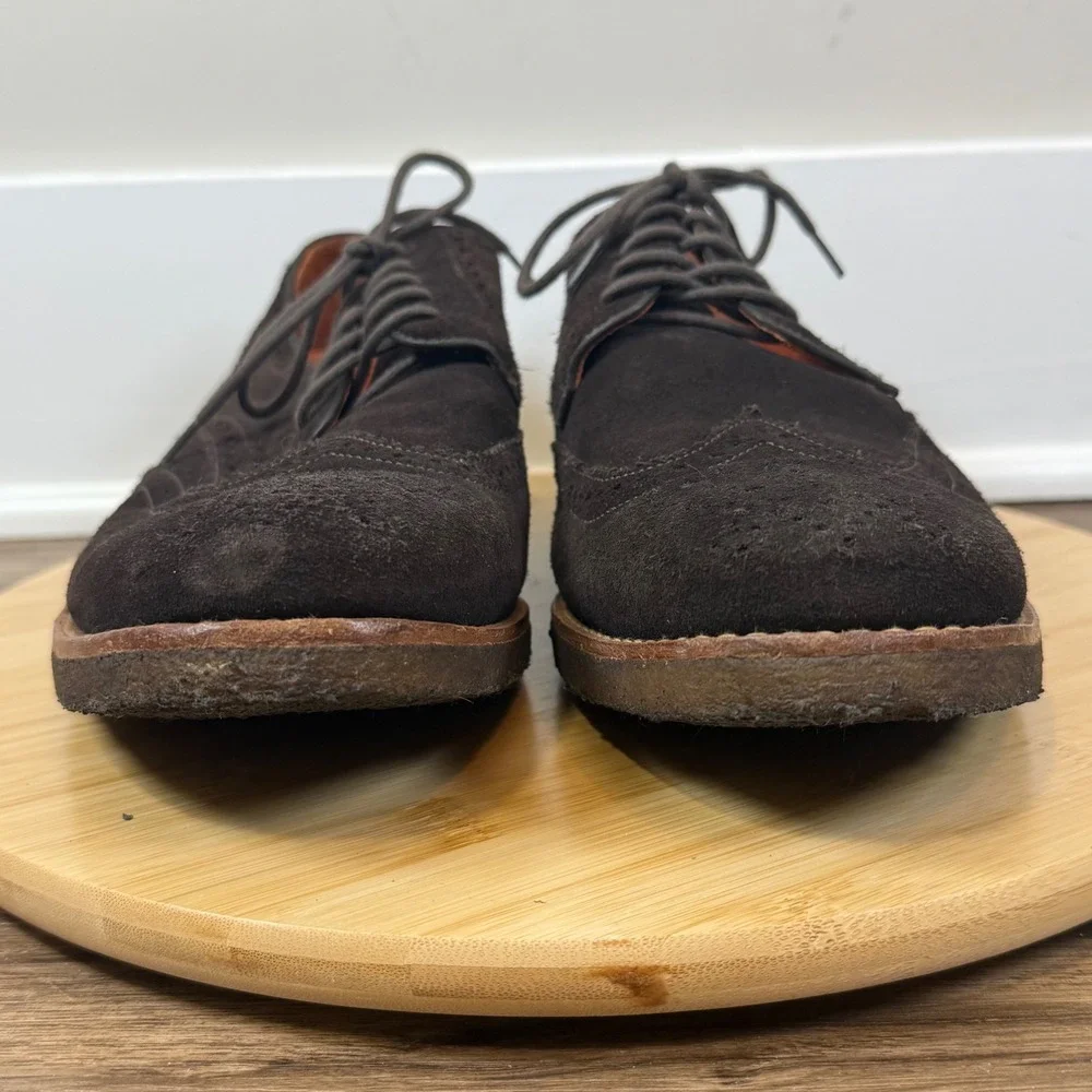 Peter Millar Wingtip Oxford Mens 11.5 Brown Suede Crepe Gum Sole Quiet Luxury